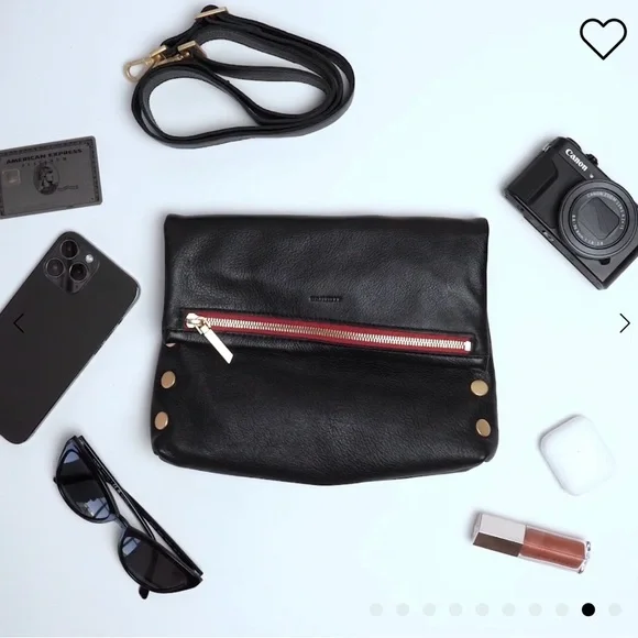 Hammitt VIP Med Black and Gold  Cross Body Bag - Picture 3 of 11